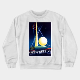 Vintage Travel Poster USA New York Worlds Fair Crewneck Sweatshirt